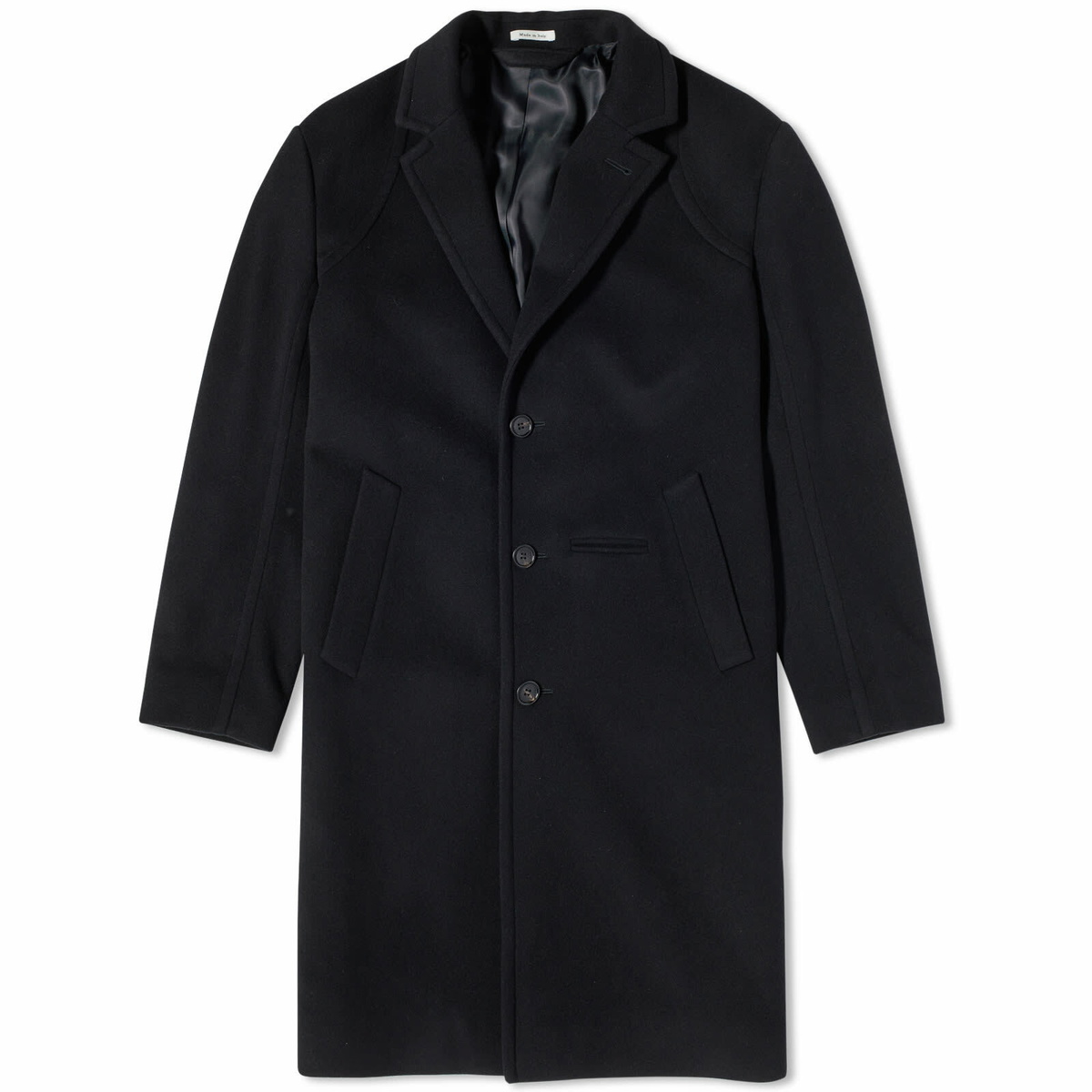 Alexander Mcqueen Mens Wool Overcoat In Black Alexander Mcqueen