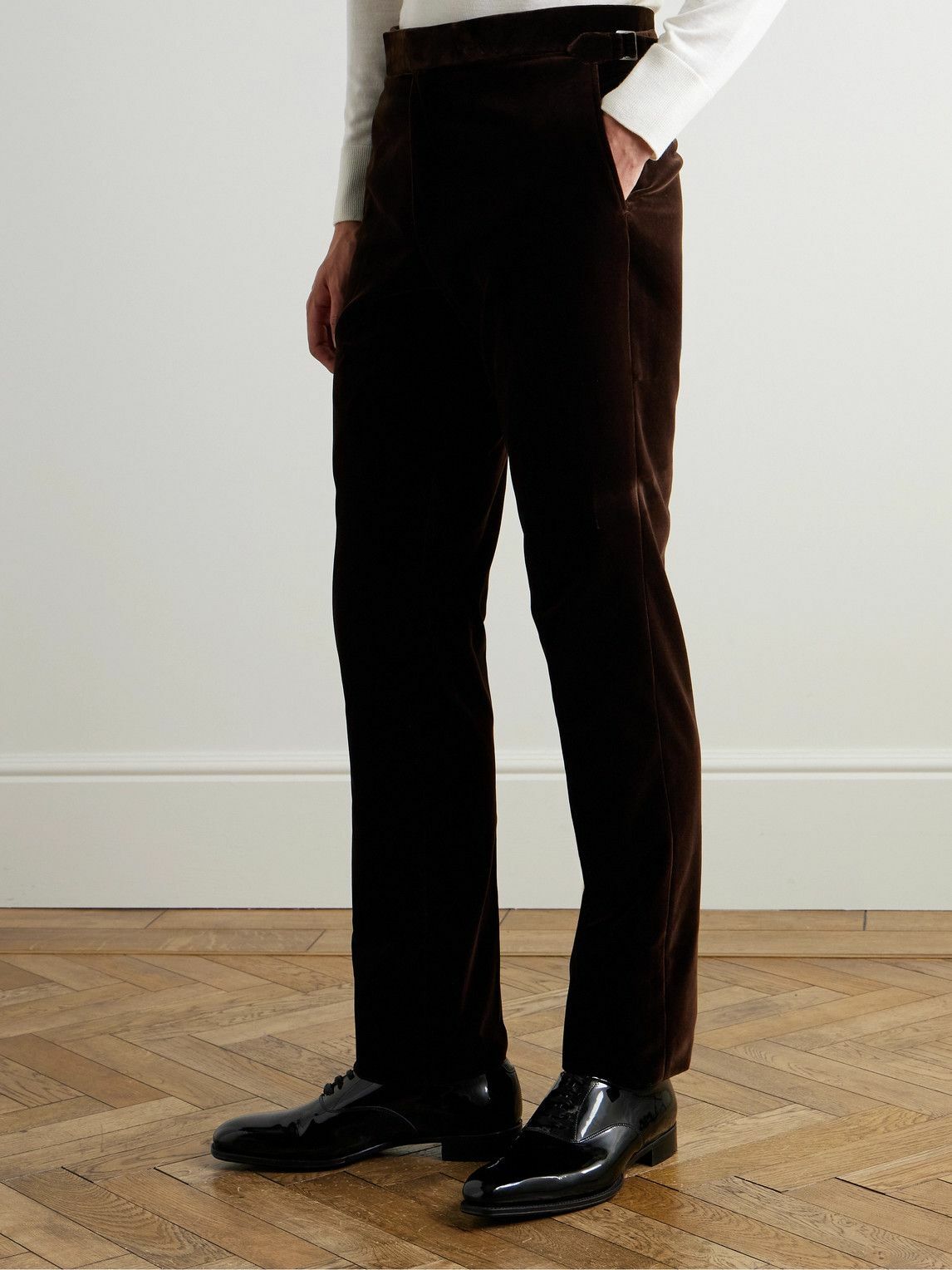 Kingsman - Cotton-Velvet Suit Trousers - Brown