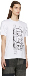 Comme des Garçons Shirt White KAWS Edition Logo T-Shirt