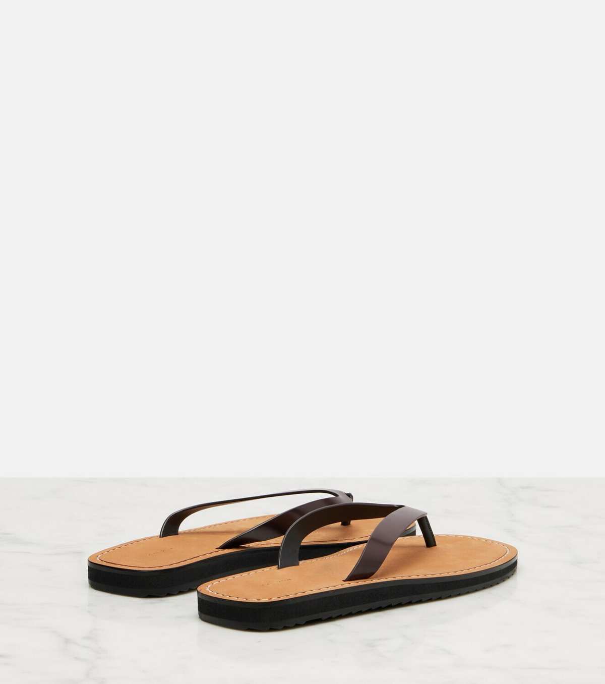 The Row City leather thong sandals