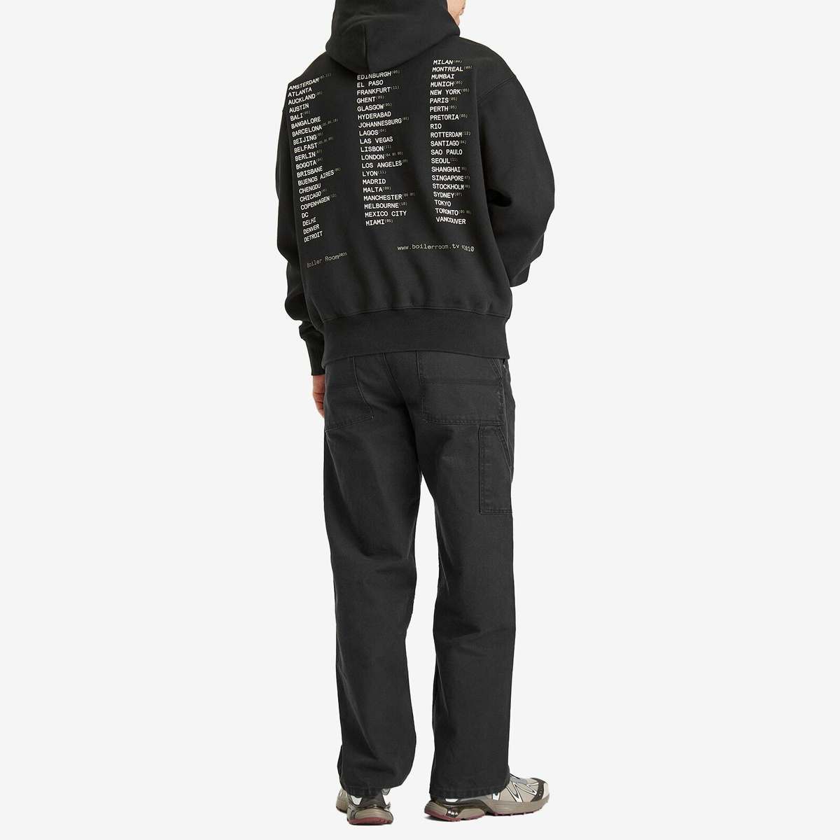 Boiler Room Men's World Tour Hoodie in Black