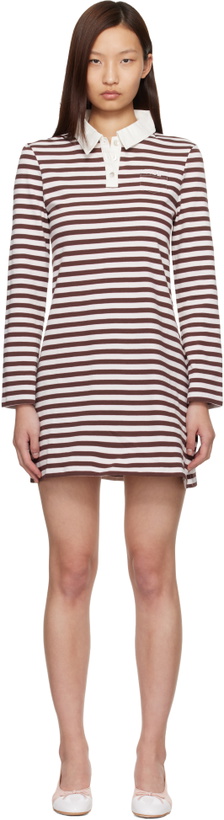 Photo: Sandy Liang Off-White & Brown Toto Minidress