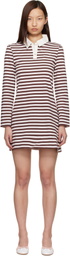 Sandy Liang Off-White & Brown Toto Minidress