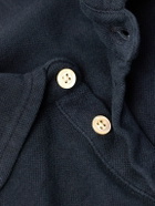 Massimo Alba - Ischia Cotton and Cashmere-Blend Piqué Polo Shirt - Blue
