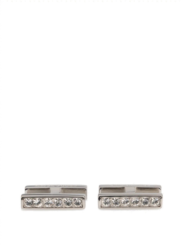 Photo: Ferragamo Mens Crystal embellished cufflinks in Blue