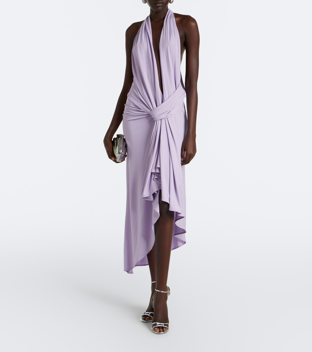 Christopher Esber Spire Cascade draped midi dress