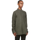 Haider Ackermann Khaki and Black Wool Shirt