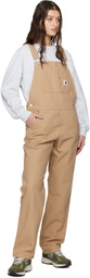 Carhartt Work In Progress Beige Bib Straight Overalls
