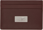 MM6 Maison Margiela Burgundy Numeric Card Holder