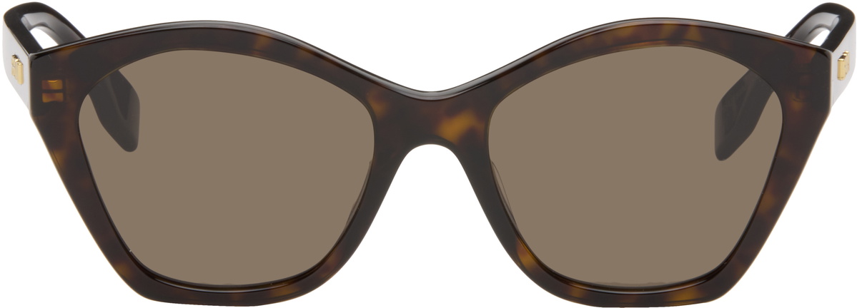 Fendi Brown Lettering Sunglasses