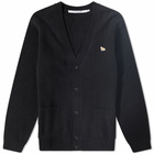 Maison Kitsuné Men's Baby Fox Patch Cosy Cardigan in Black