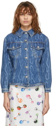 Ashley Williams Blue Denim Cinch Waist Jacket