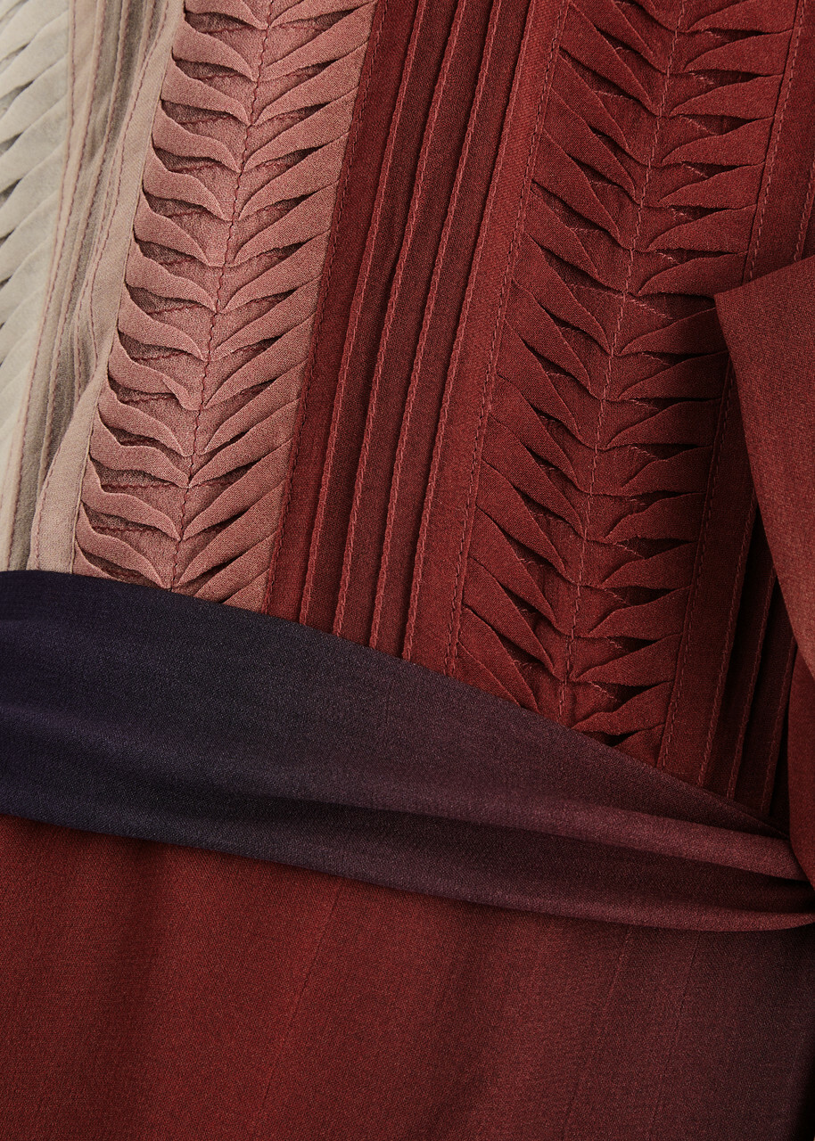 Forte_forte Belted Dégradé Chiffon Maxi Dress Dark Purple