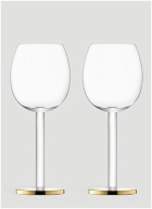 Set of Two Luca Wine Glasses in Gold