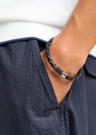 Tateossian Pop Braided Leather Bracelet - Black - One Size