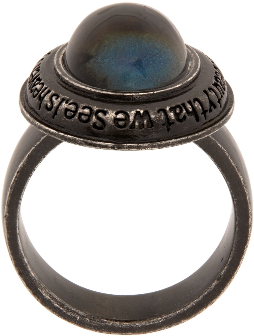 Marc Jacobs Silver-Tone Logo Ring