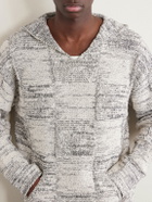 Auralee - Patchwork Cotton and Linen-Blend Hoodie - Gray
