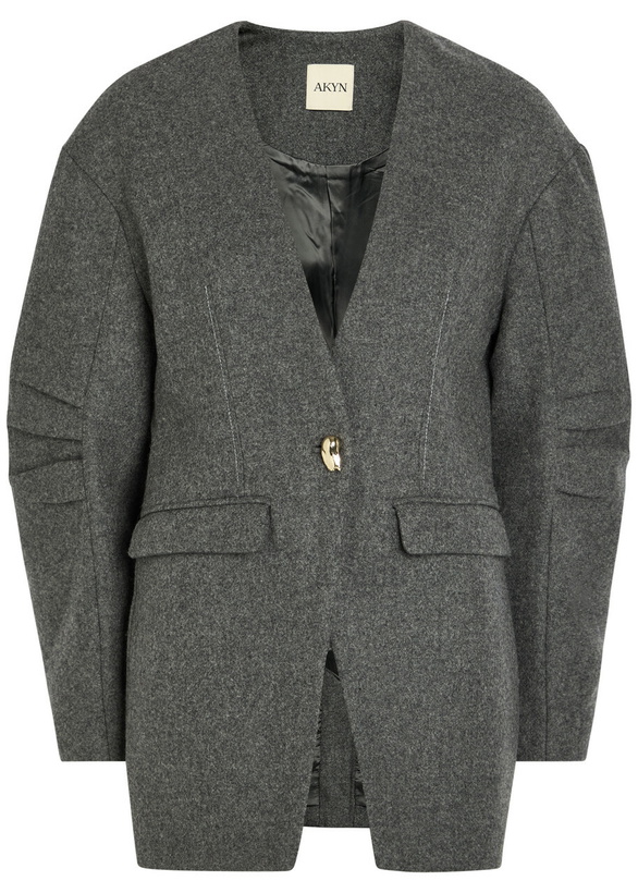 Photo: Akyn Harlow Fitted Wool Jacket Grey