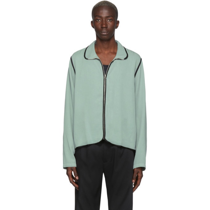 Photo: LHomme Rouge Green Zip-Up Shirt