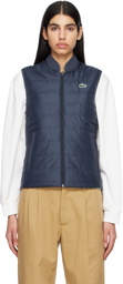Lacoste Navy & Blue Quilted Reversible Vest