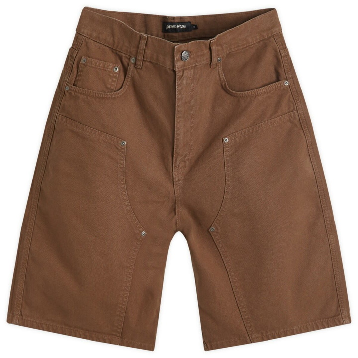 Photo: Fucking Awesome Men's Canvas Double Knee Shorts in Brown