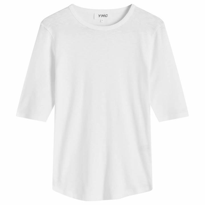 Photo: YMC Women's Earth Charlotte Short Sleeve Top in White