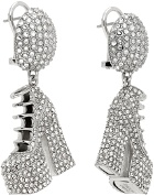 Marc Jacobs Silver Kiki Crystal Boots Earrings
