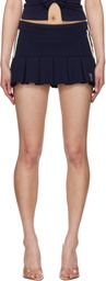 MISBHV Navy Varsity Pleated Miniskirt