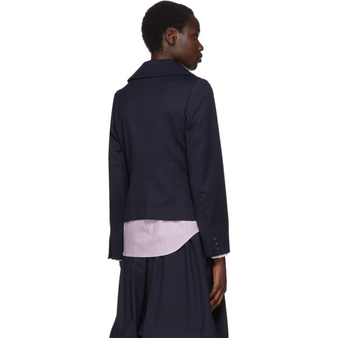 Comme des Garcons Girl Navy Wool Gabardine Jacket Comme des Garcons