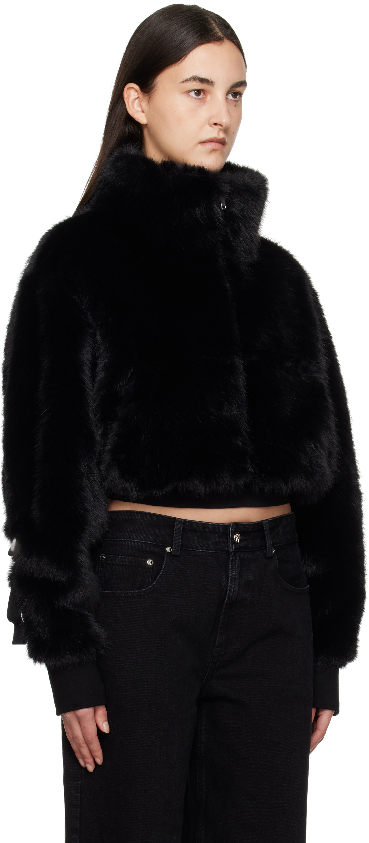 Paris Georgia Black Seb Faux-Fur Jacket