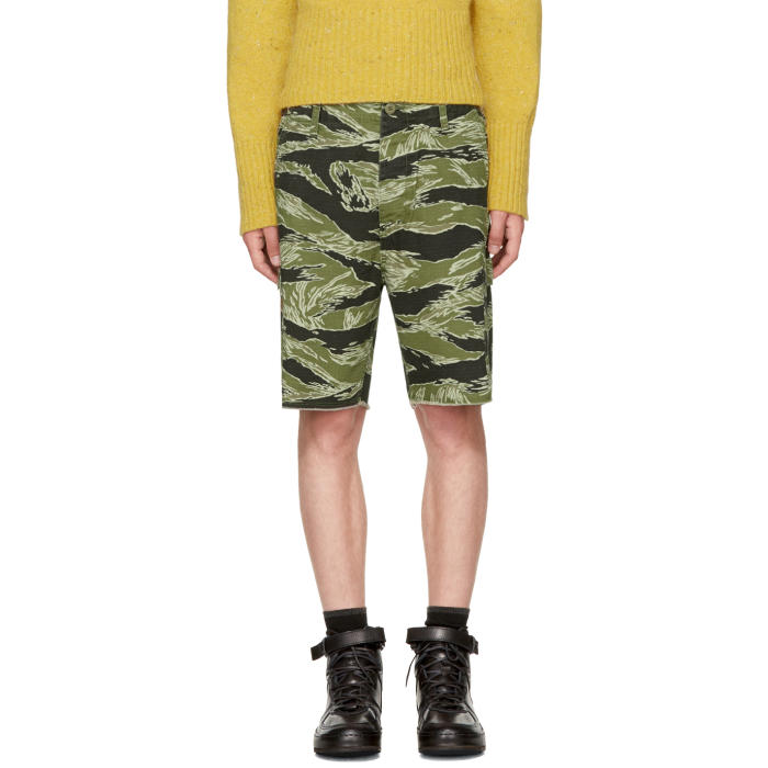 Wacko Maria Green Jungle Army Shorts Wacko Maria