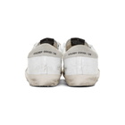 Golden Goose White and Grey Patent Superstar Sneakers