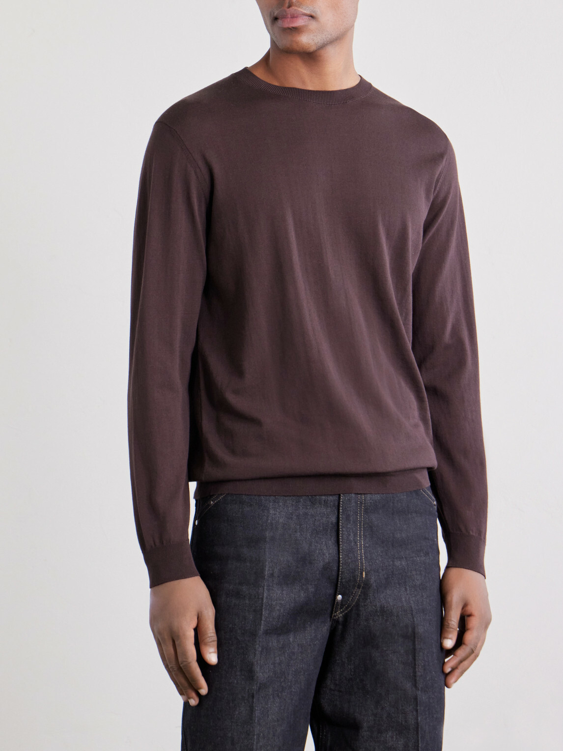 PIACENZA 1733 - Cotton Sweater - Brown