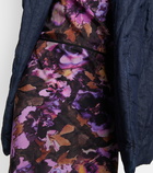 Dries Van Noten Floral silk-blend slip skirt