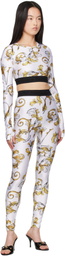 Versace Jeans Couture White Outline Barocco Leggings