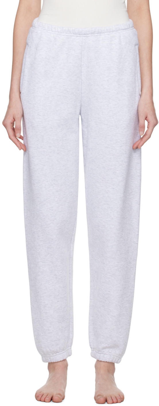 SKIMS: Gray Cotton Jersey Foldover Lounge Pants