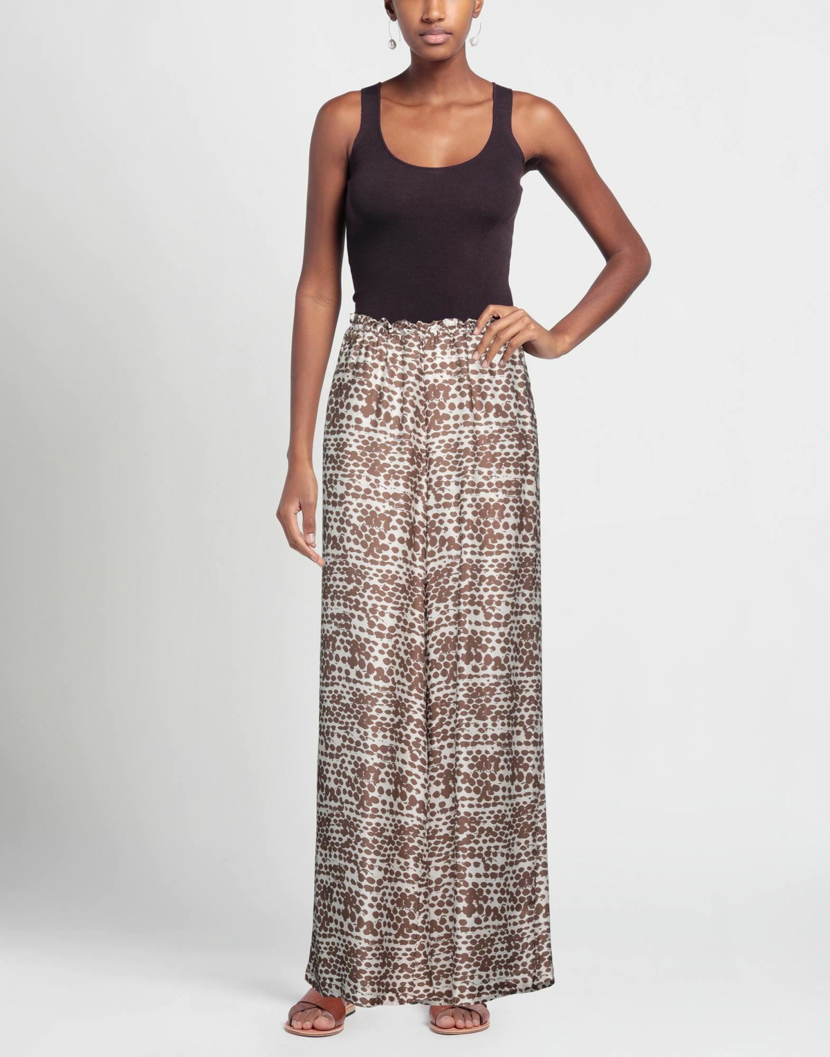 Manila Grace Womens Pants in Brown