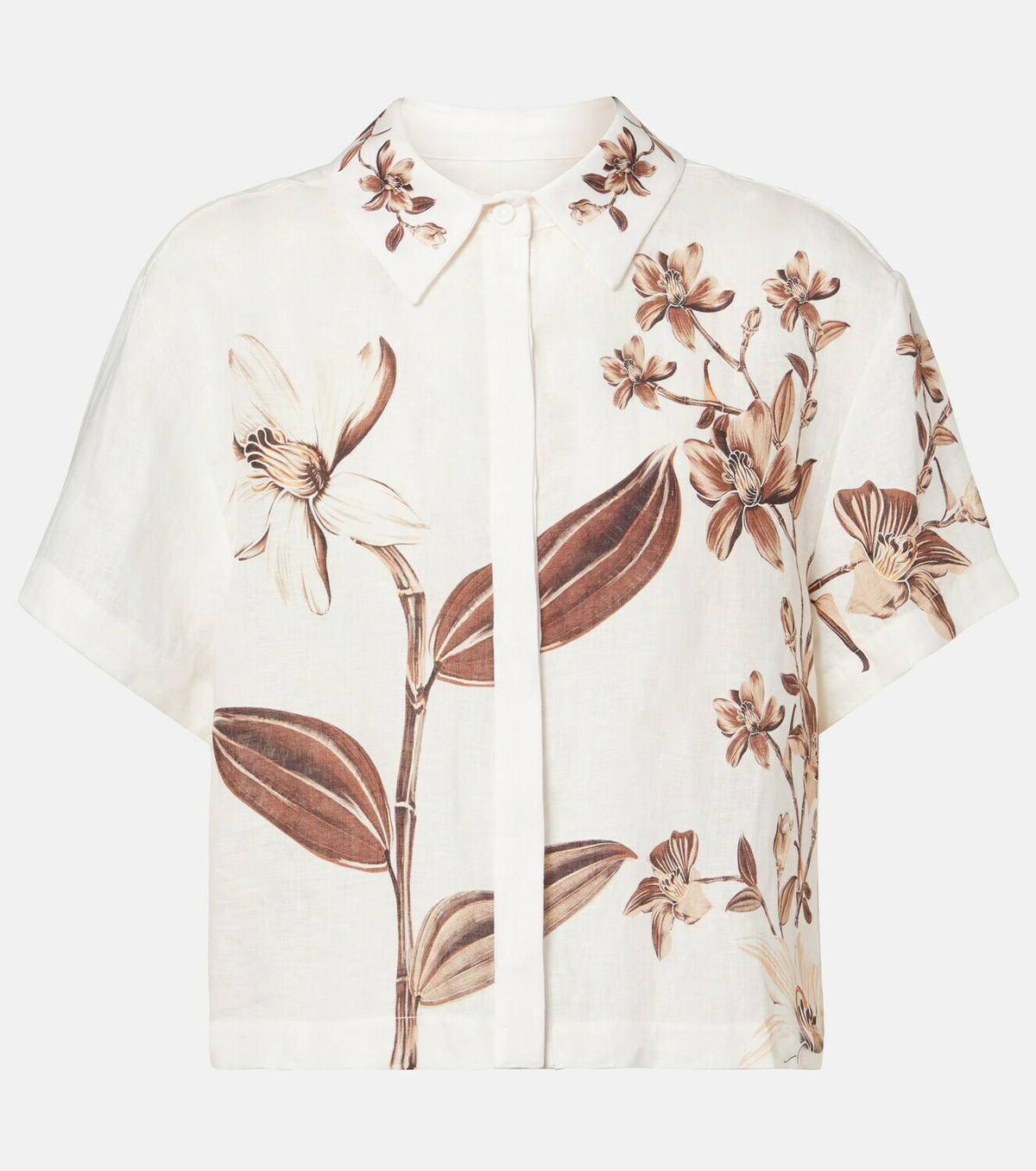 Agua by Agua Bendita Virtuosa floral linen shirt