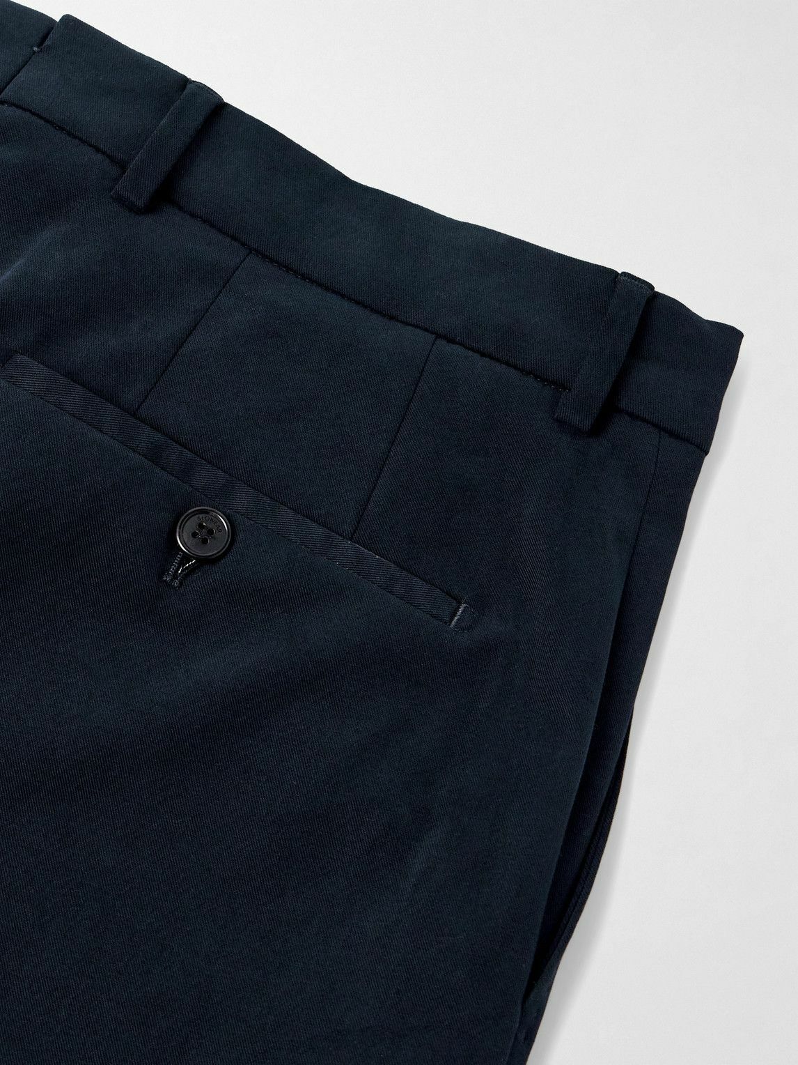 Incotex - Straight-Leg Stretch-Cotton Trousers - Blue