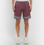 Alexander McQueen - Paisley-Print Satin Shorts - Men - Burgundy