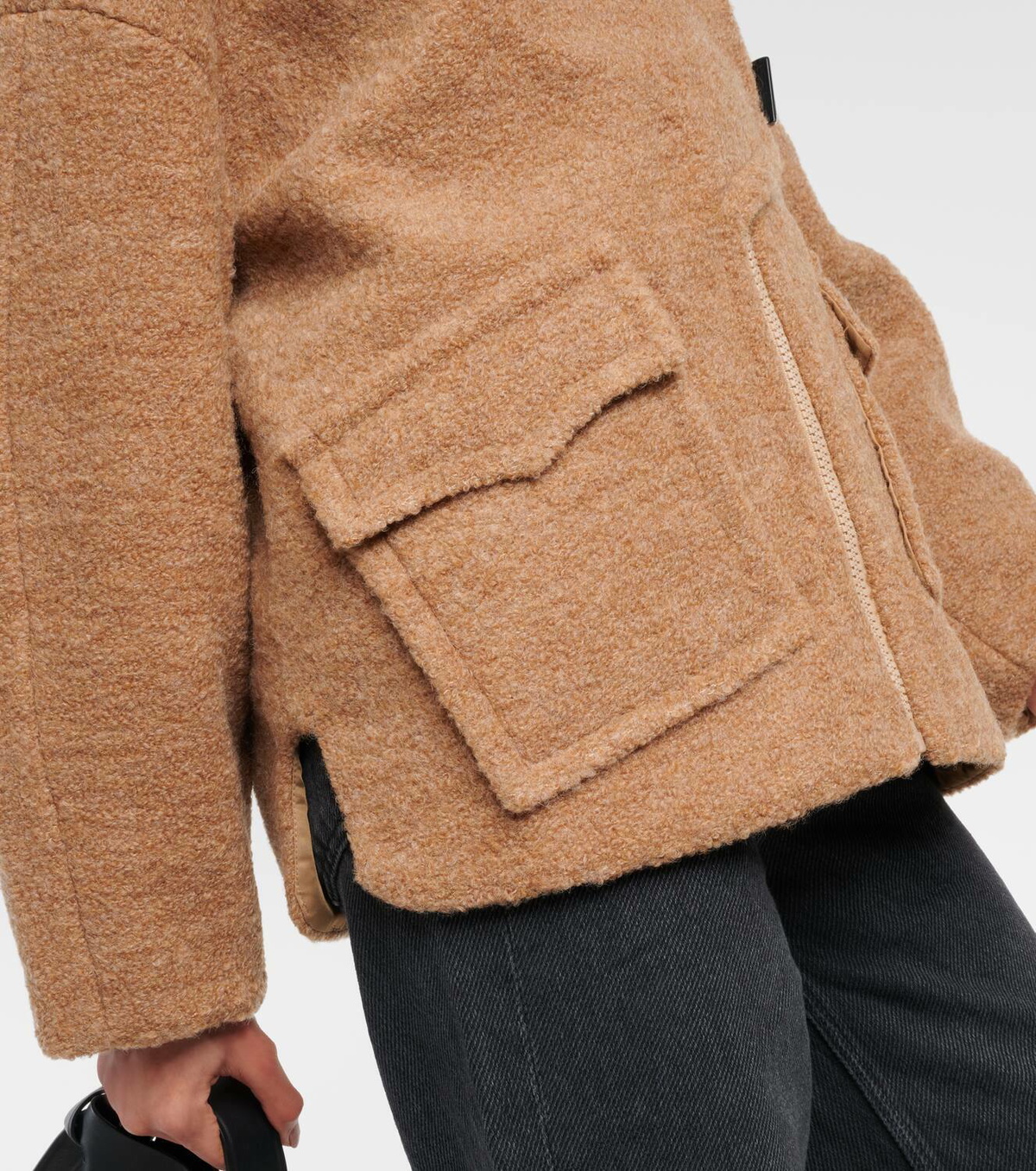 Ganni Wool-blend bouclé coat GANNI