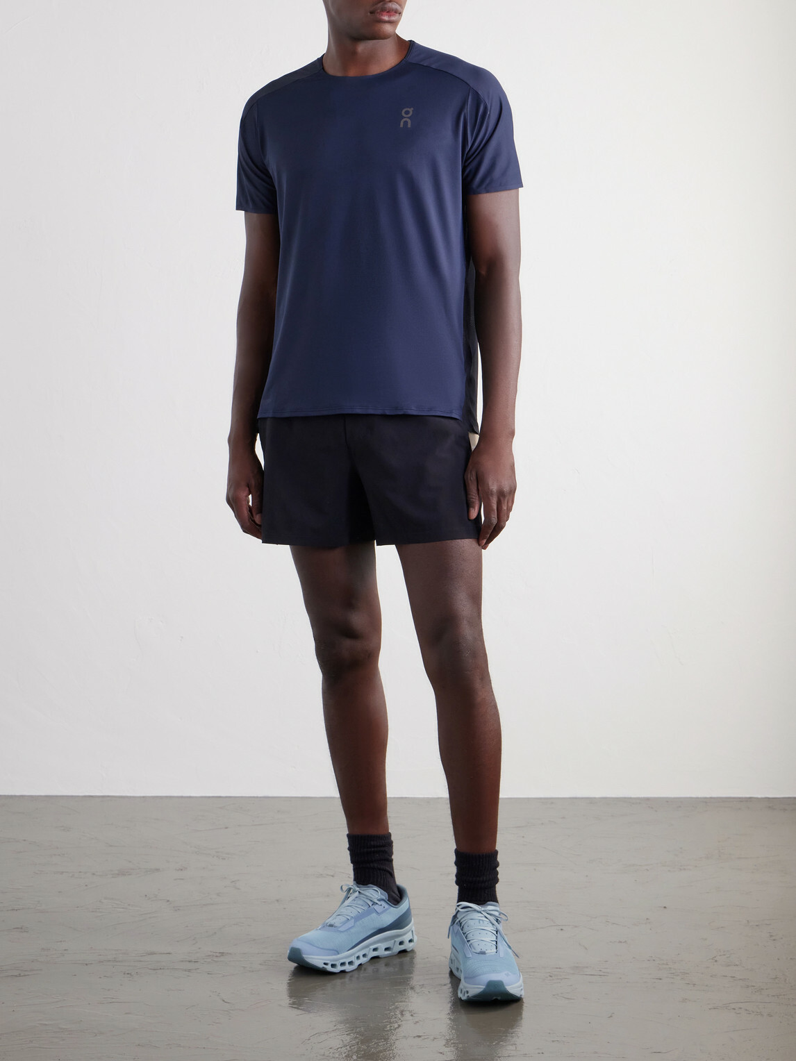 On - Performance-T Stretch Recycled DryTec™ and Mesh T-Shirt - Blue
