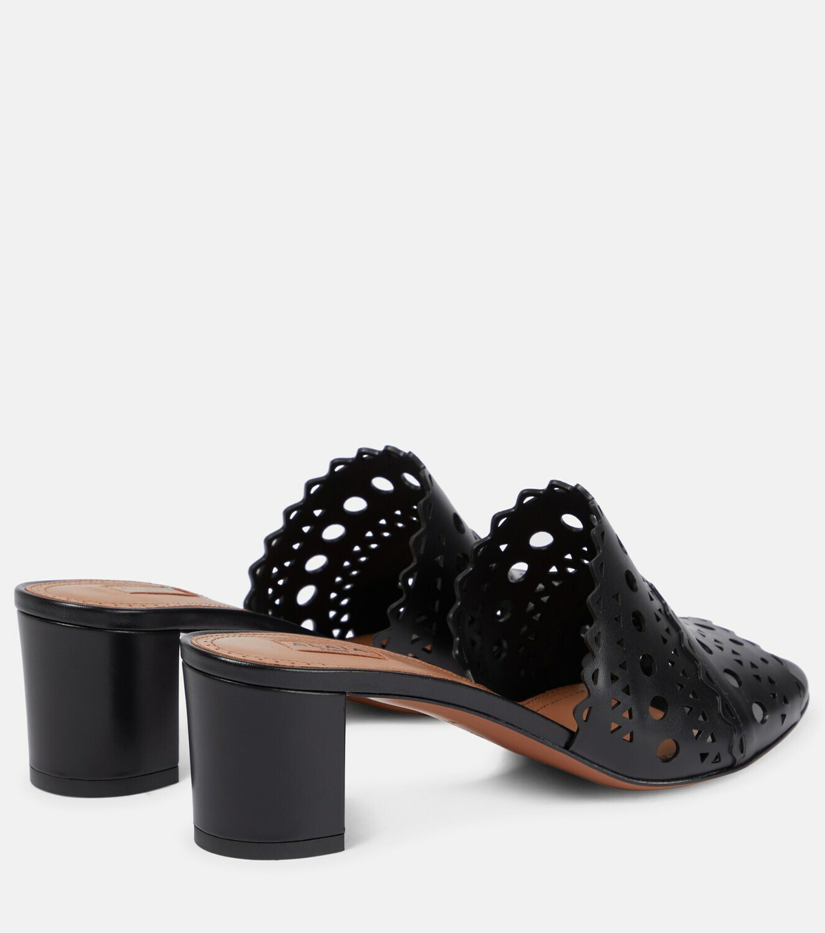 Alaïa Laser-cut leather mules ALAÏA