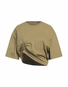 Laneus Womens T-shirt Khaki