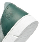 Loewe - Leather-Trimmed Suede Sneakers - Blue