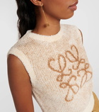 Loewe Anagram cropped cotton-blend vest
