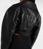 Jacquemus Obra cropped leather jacket