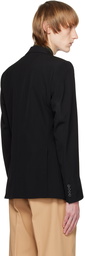 Dries Van Noten Black Notched Lapel Blazer