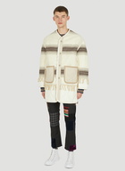 Quilted Serape Coat in Beige