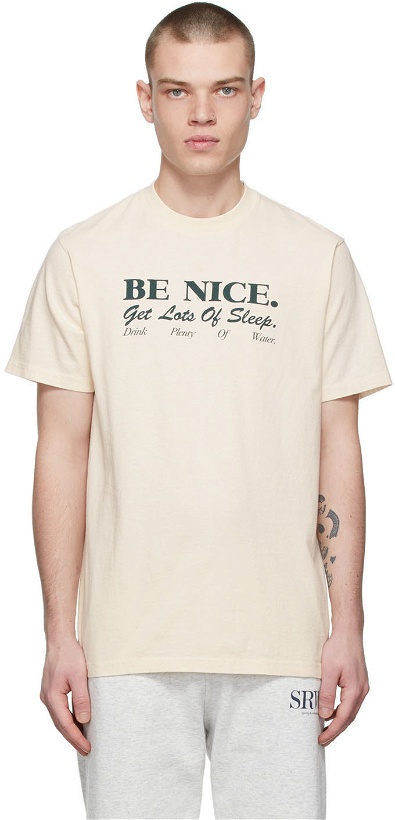 Photo: Sporty & Rich Off-White 'Be Nice' T-Shirt